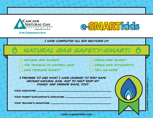 Natural Gas Safety-SMART certificate
